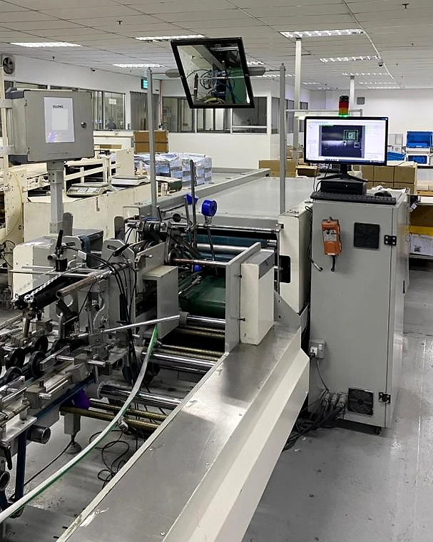 Vision inspection on an industrial production machine